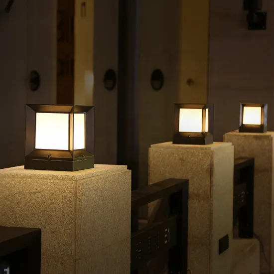 Modern Metal Garden Gate with Solar Lights and Waterproof Design