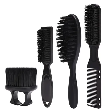 Nylon Beard Comb and Mustache Brush Set for Styling
