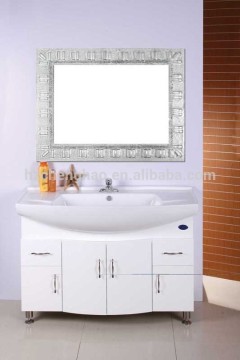 Modern floor mounted pvc bathroom cabinet vaniries