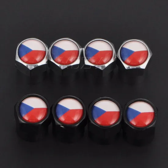 Czech Republic Car Wheel Tire Valve Motorcycle Air Caps Bicycle Tyre Valve Cap Auto Car Tire Valve Caps for BMW Audi Toyota 4Pcs