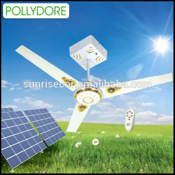 36",42",48",56",60",64" Solar Rechargeable Ceiling Fan w/ Emergency Light & Remote