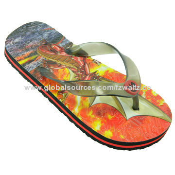 Boys' Beach Flip-flop with Flash Light, Various Colors Available, OEM and ODM Orders Welcomed