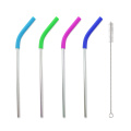 Stainless Steel Drinking Reusable Straw With Cleaning Brush