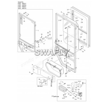 Swafly Excavator Park Part 71N6-02770 Striker για R110-7, R220LC-9S, R180LC-7, R210LC-7