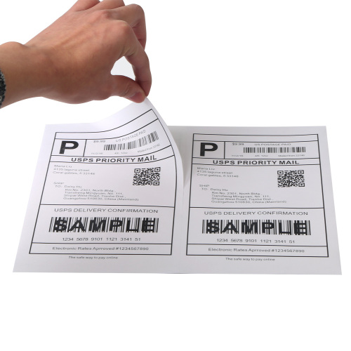 Mezzo foglio di etichette adesive di spedizione adesivo in carta a4