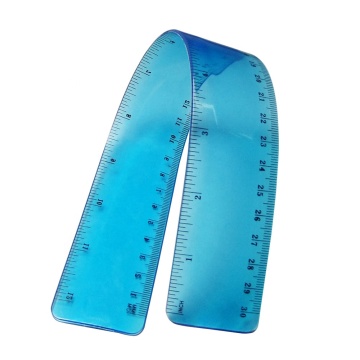 Custom Logo PVC Flexible Ruler 30cm Curve Plastic Office & School Stationery Supplies Made in China