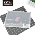 File Holder Rose Gold Cute cat style PP zipper file holder Manufactory