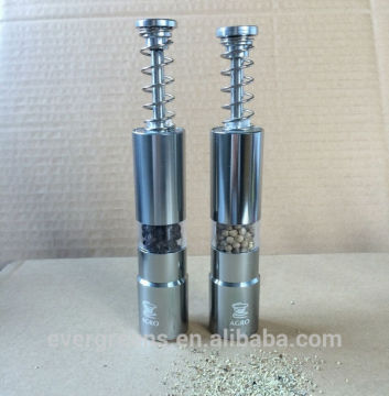 Hot sell one-handed operated glass pepper mill
