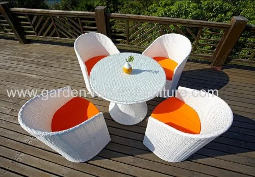 Dining Set Pe Rattan Garden Dining Table And Chair 