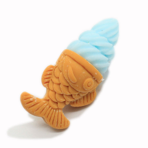 New Fish Design 3D Resin Summer Dollhouse Τροφίμων Διακοσμητικά για Κοσμήματα Κολιέ Βραχιόλι Μπρελόκ Μπρελόκ Αξεσουάρ DIY