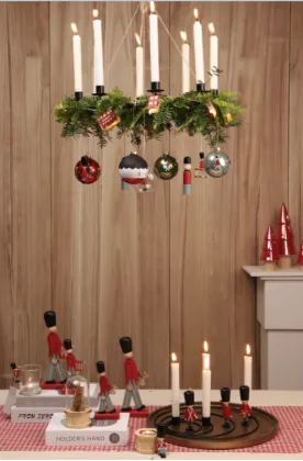 Taper Candle Holders Centerpieces for Christmas