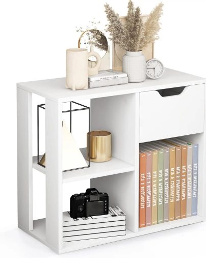 Modern White Freestanding Display Rack