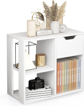 Modern White Freestanding Display Rack