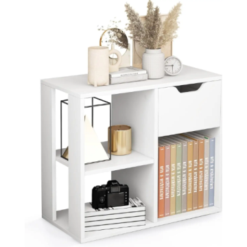 Modern White Freestanding Display Rack