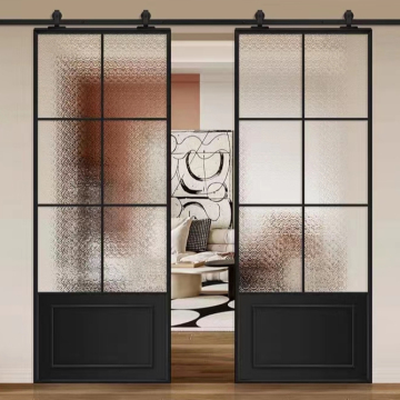 Soundproof Aluminum Barn Door for Exterior Living Room Sliding without Track