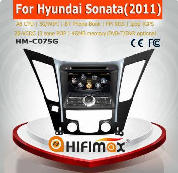 Hifimax Hyundai Sonata (2011-2013) gps navigation dvd WITH A8 CHIPSET DUAL CORE 1080P V-20 DISC WIFI 3G INTERNET DVR SUPPORT