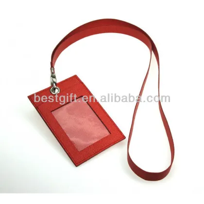 straps badge holder, red badge id card holder