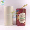 Venda quente branco caixa de chá de papelão para 500g, atacado personalizado design embalagem do tubo de lata de chá