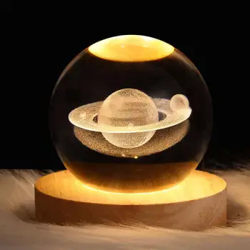 Solar System 3D Art Crystal Ball LED Night Light