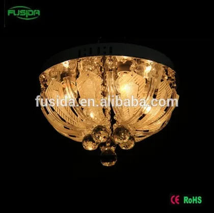 Decorative glass led ceiling lighting, crystal ceiling light