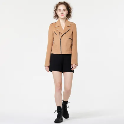 Autumn and Winter Long Sleeve Women Woolen Blazer