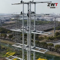 Sistema eficiente de torre de energia tubular de aço