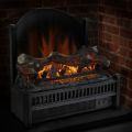 Black Electric Log with Removable Fireback