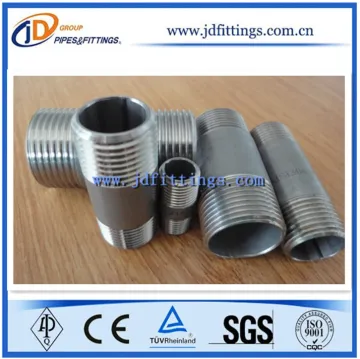 Stainless Steel Fitting Double Thread Pipe Nipple
