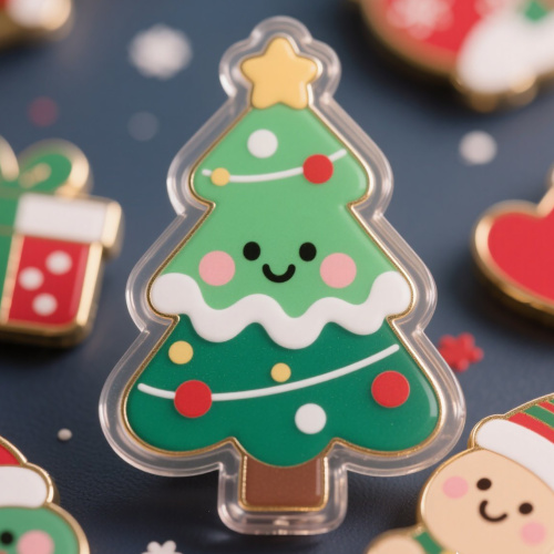 Festive Christmas Badge with Ornament Design