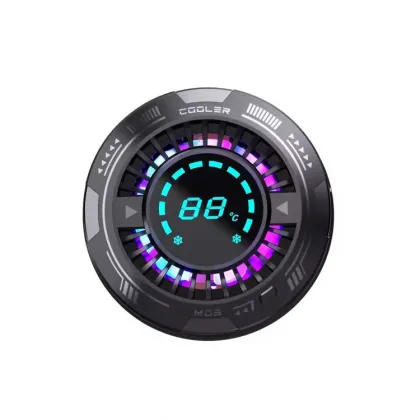 Magnetic Mobile Phone Radiator Game Cooler with Large Screen Temperature Display