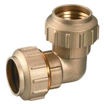 Brass 90 Degree Elbow Double Compression Socket with OEM Service for Industrial Oil, Gas, and Water Applications
