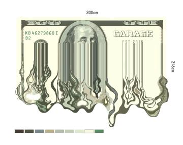Custom Polyester Printed 100 Dollar Bill Area Rugs