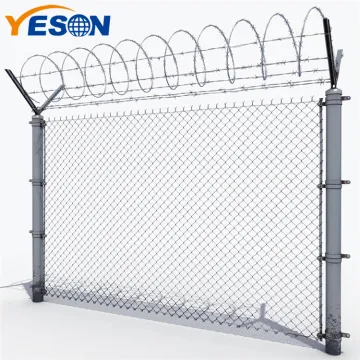 Philippines 9 10 Gauge Cyclone Wire Chain Link Fence - 4ft to 10ft Tall Galvanized Fence
