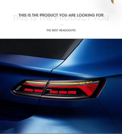 LED Taillight Assembly Upgrade for Volkswagen CC 2019-2023 - Arteon Design with Dynamic Signal