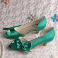 Scarpe a tacco basso blu Aqua per matrimonio