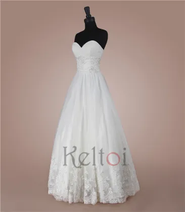 floor length beijing boob tube top design wedding dress