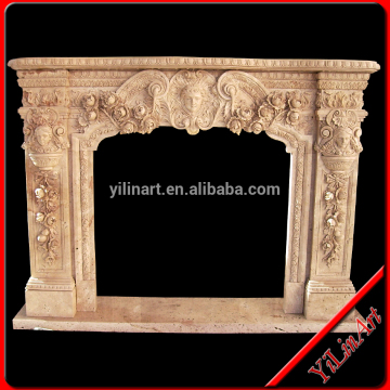 Antique Stone Marble Fireplace Mantel