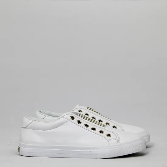 2021 summber slip on white lady shoes