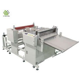 Automatic PE film roll to sheet cutting machine