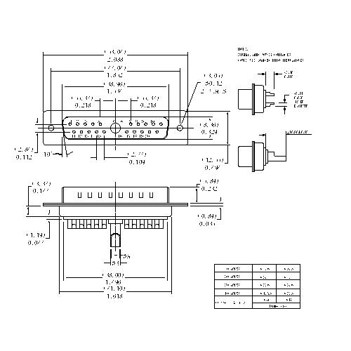 PDB21W1-MXXX POWER D-SUB 21W1 SOLDER CUP-MALE