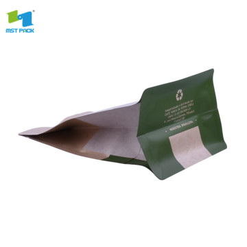 Impression personnalisée de sac en mylat en papier kraft avec fermeture à glissière