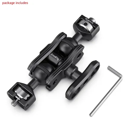 SmallRig Magic Arm With Double Ballhead ( Arri locating Pins and 1/4" Screw) To Mount Smallrig Cage/Monitor -2115