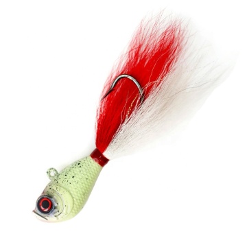 10g Jig Head Lead Bucktail Hand Tied with Mylar Accents and Strong Black Nickel Saltwater Hooks