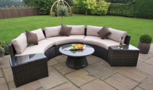 Alu. Rattan Dining Set Rattan/Patio/Garden Furniture Fh-9007