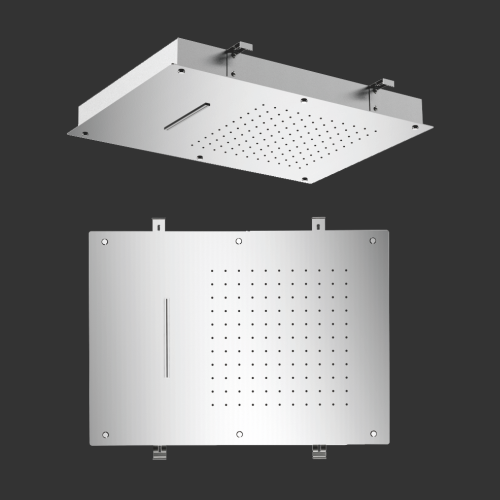 Wall mounted big rain adjustable pressure shower set