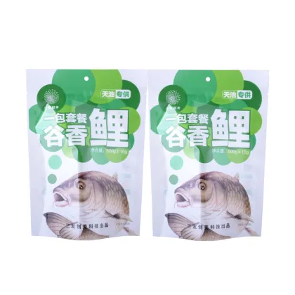 Plastic fishing flat bag for bait feed