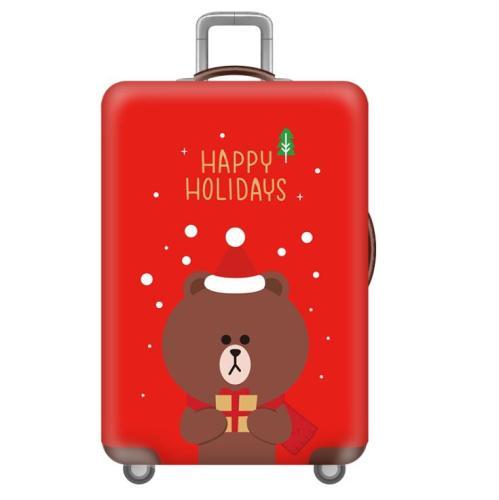 1PC 18"-32'' Cute Brown Elastic Travel Luggage Cover Suitcase Protective BearCase Protector