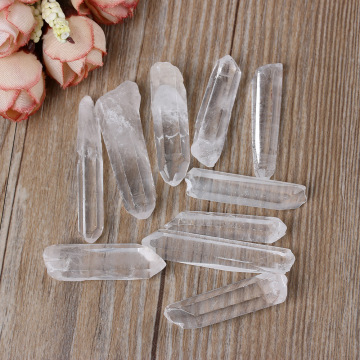 1PC New Clear Healing Crystal Stone Quartz Single Natural Clear Column Decoration Pointed Collectables DIY Craft Random Size
