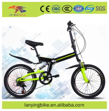 latest new design folding mountain bike 26inch Chinese full suspension foldable bicycle