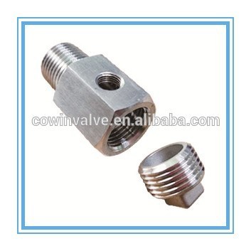 Stainless Steel Sight Gauge Adapter with Plug-1/2"NPT,Homebrew,Pump fitting